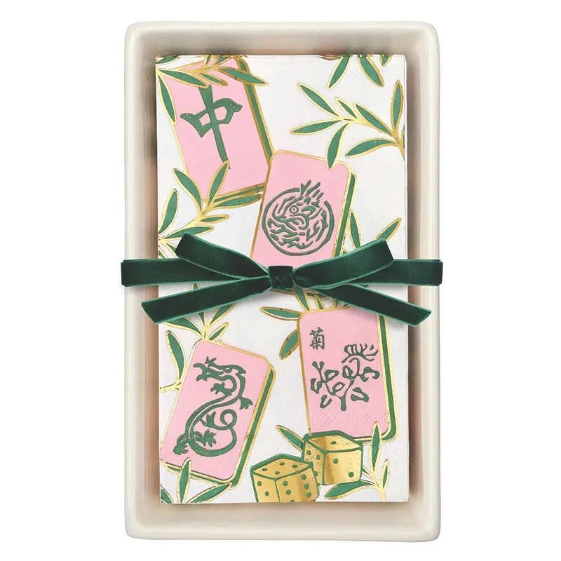 Guest Napkins with Tray, Design: Tiles