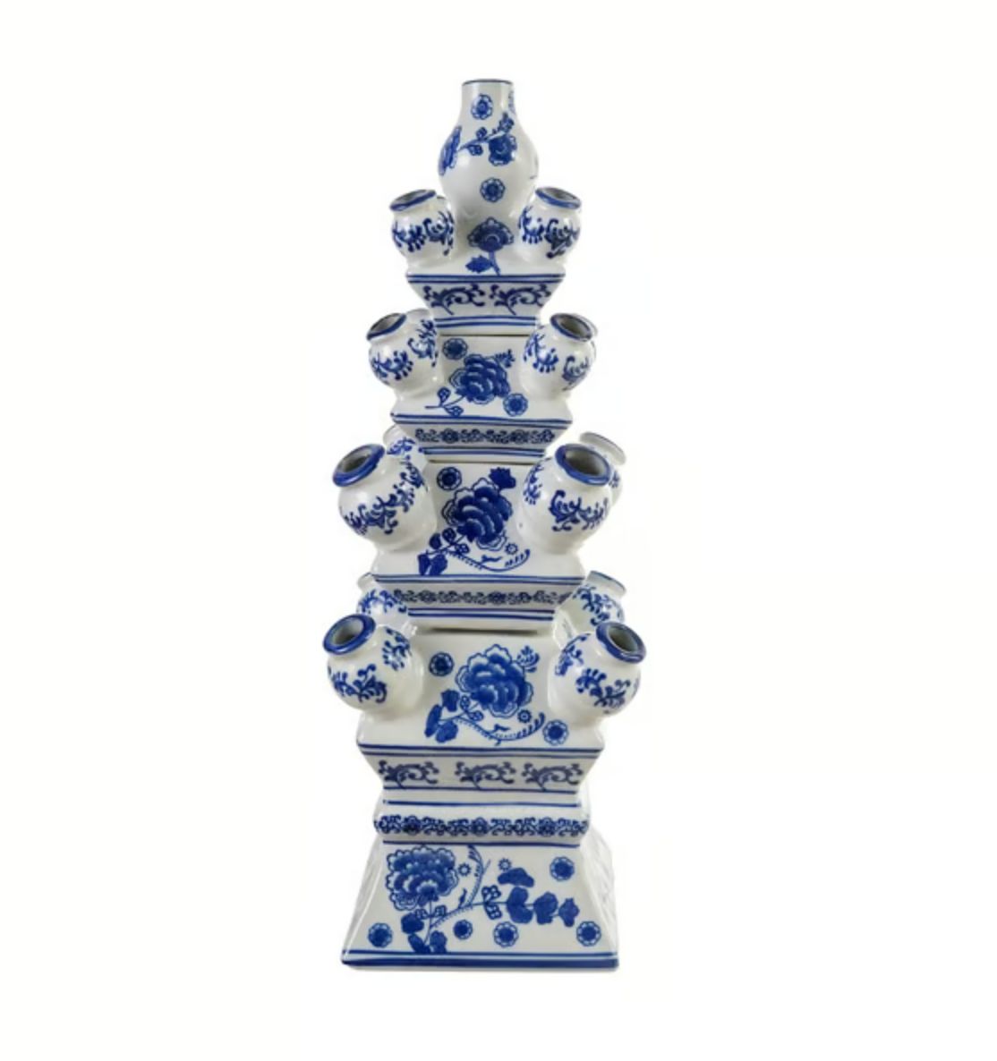 Tulleries Vase-Blue &amp; White