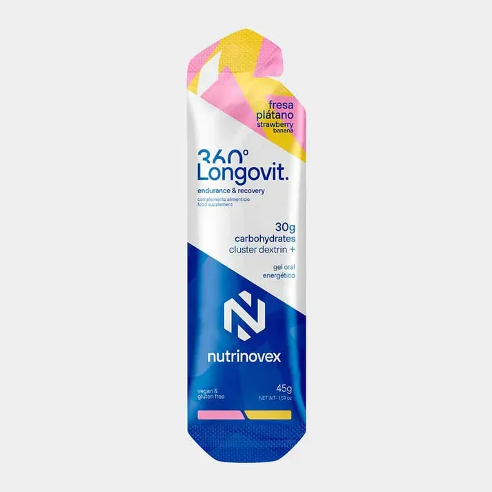 GEL LONGVIT 360 30G CHO SABOR FRESA PLATANO