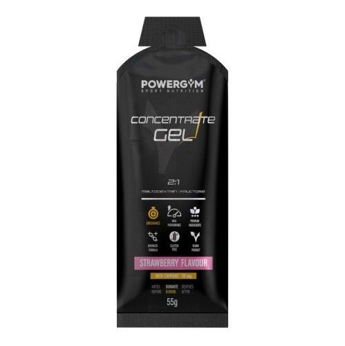 GEL POWERGYM CONCENTRATE STRAWBERRY CON CAFEINA 55GR
