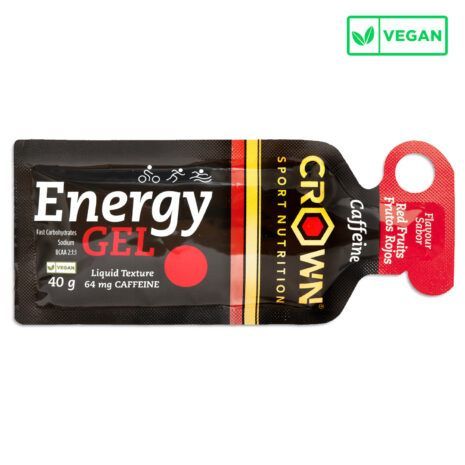 ENERGY GEL CROWN 40G FRUTOS ROJOS CAFEINA