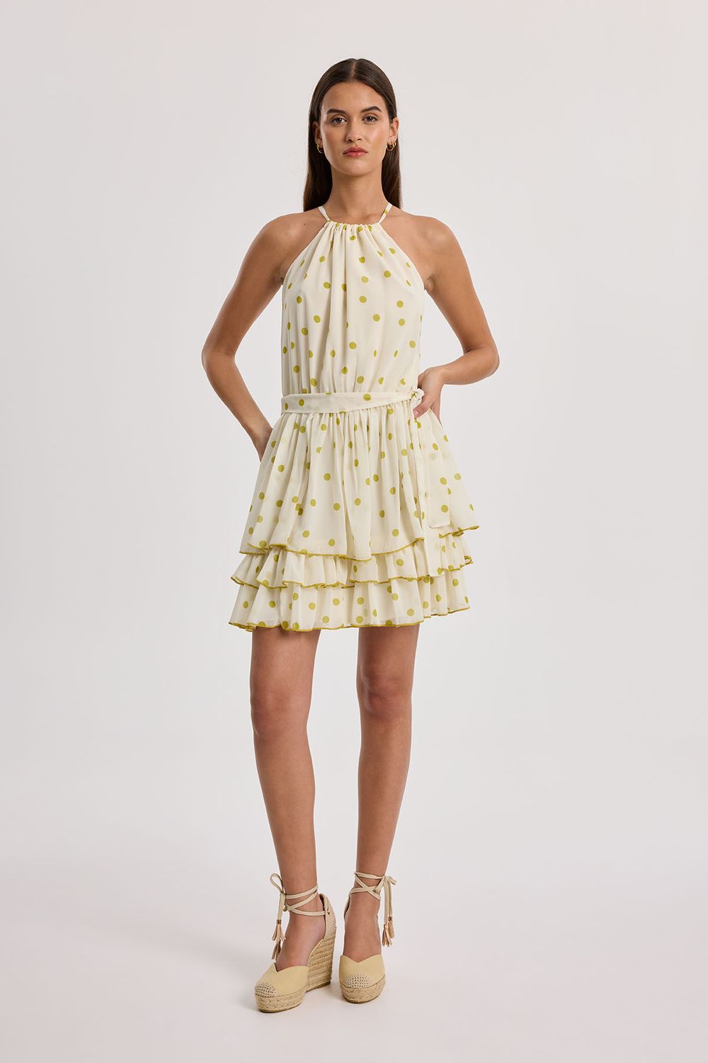 Vestido Corto de Topos