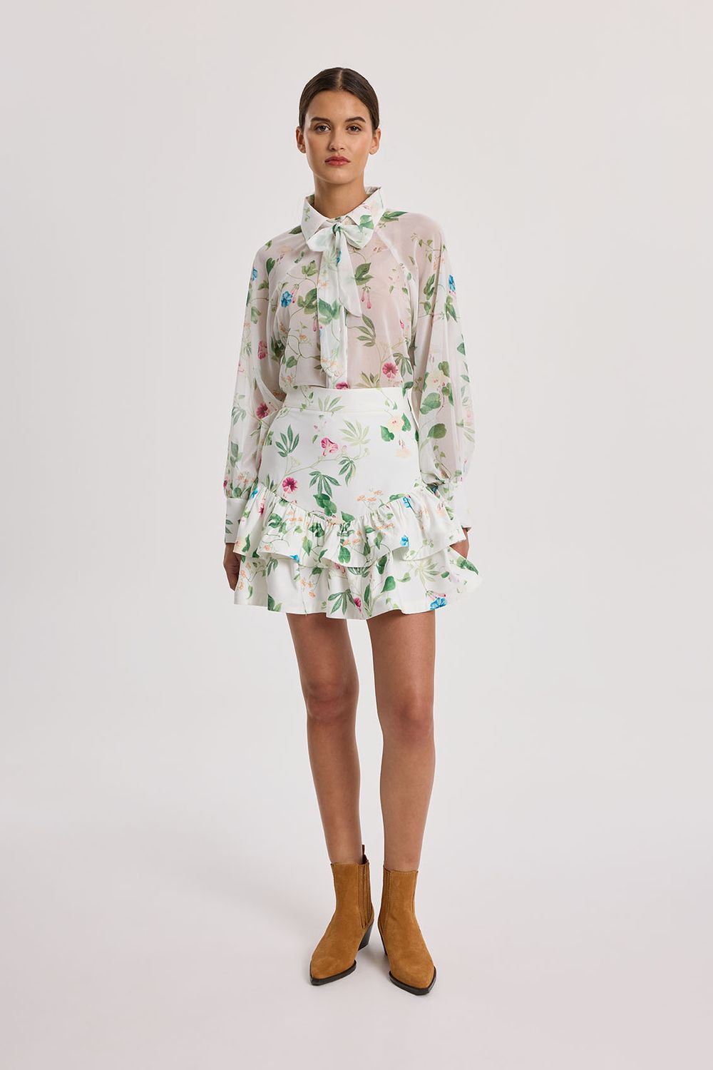 Falda con Estampado Floral