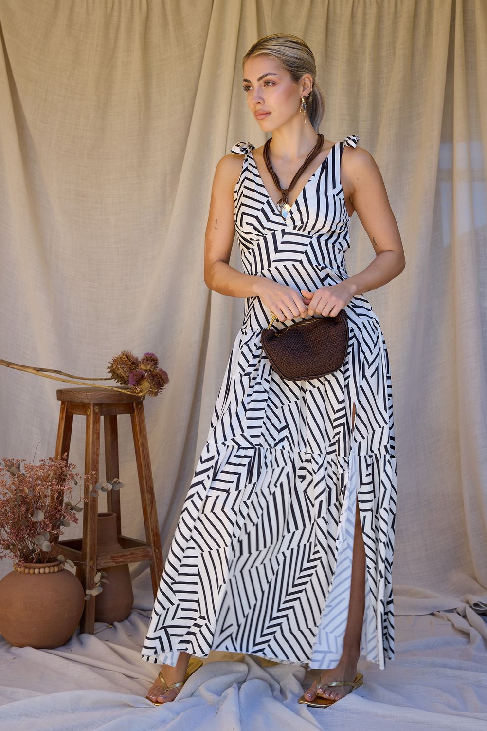Vestido de Tirante con Rayas