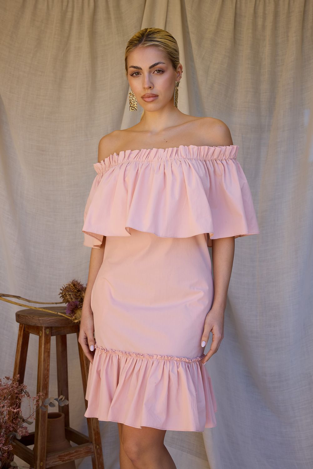 Vestido Popelín de Volantes