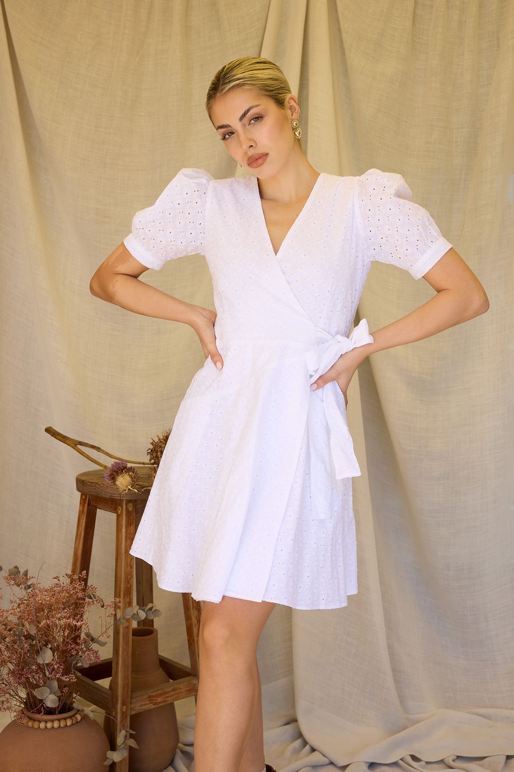Vestido Cruzado Blanco