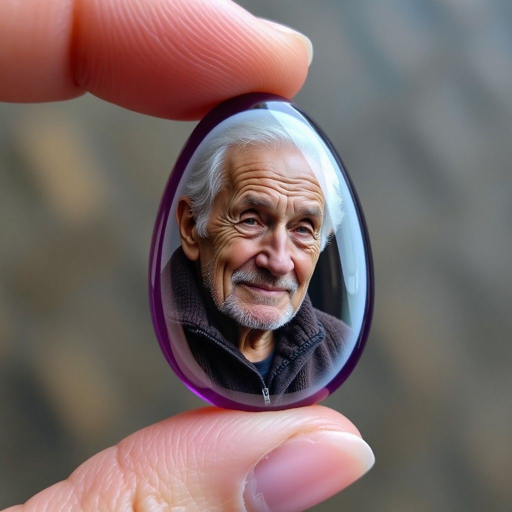 Purple Memorial Touchstone - Worry Stone