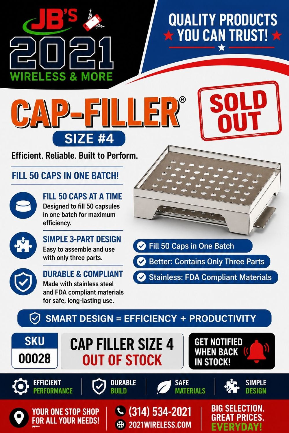 EZ Cap Filler Size 4
