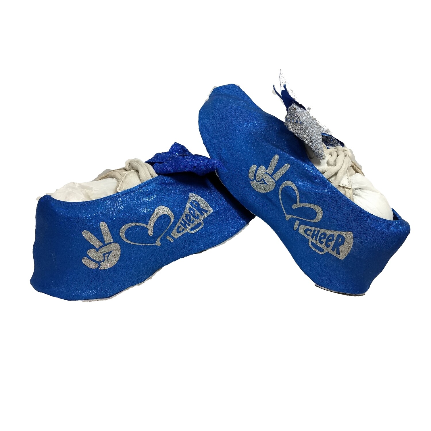 Peace Love Cheer- Shoe Covers Peace Love Cheer- Shoe Covers