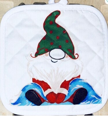 Hand Painted Gnome Pot Holder