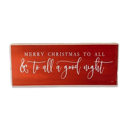 Merry Christmas To All Wood Sign - Holiday Home Décor