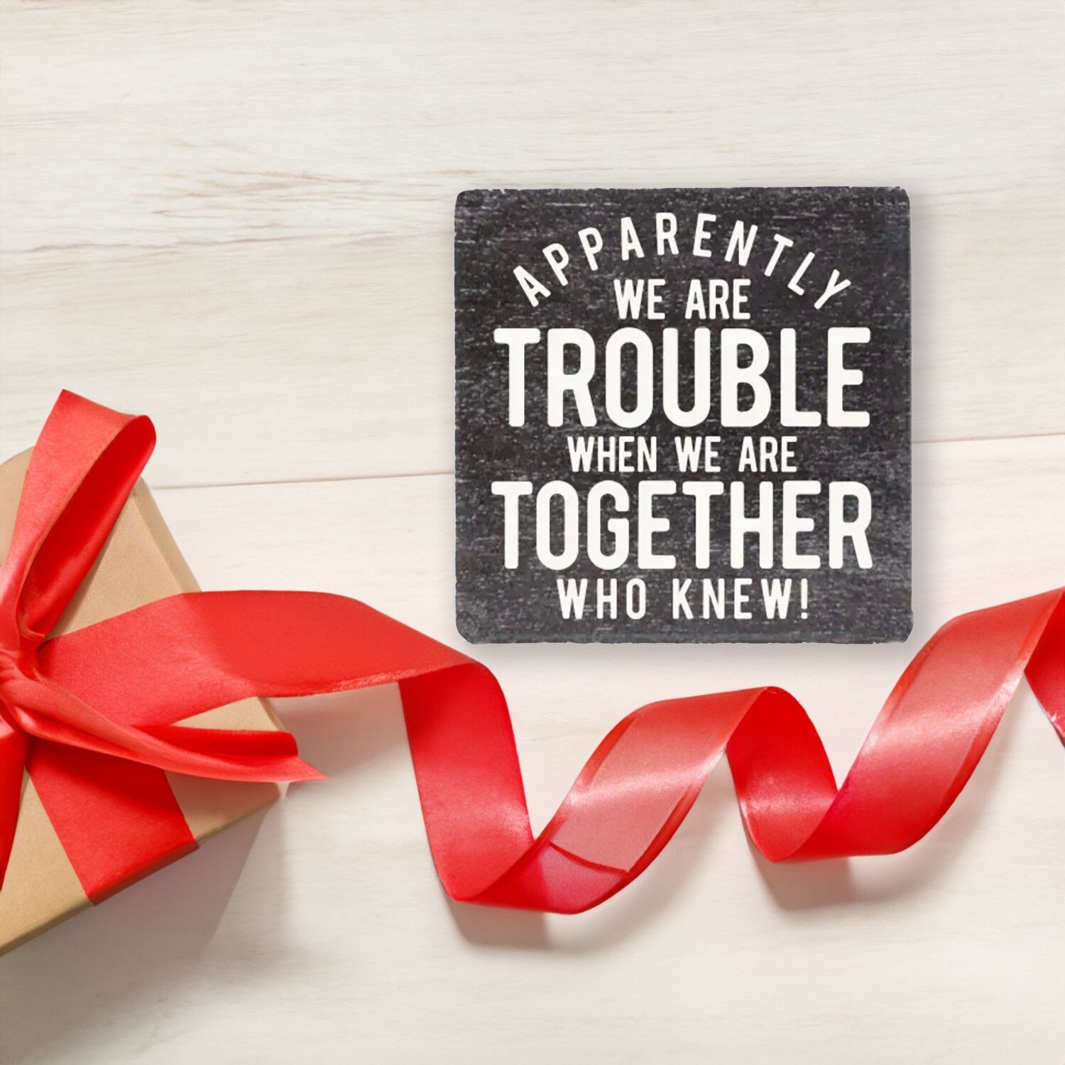 Apparently We Are Troubl Funny Fridge Magnet