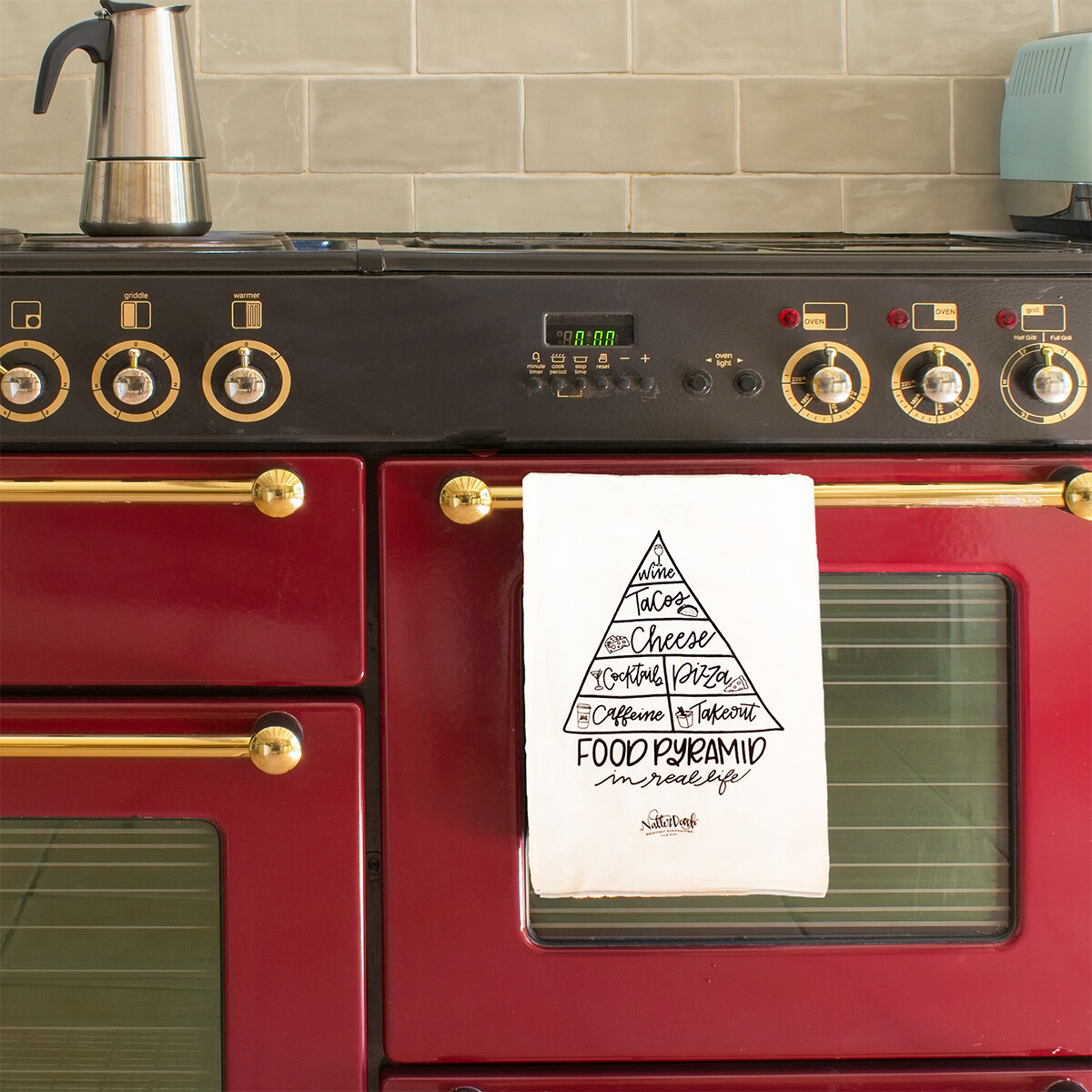 Food Pyramid Kitchen Towels