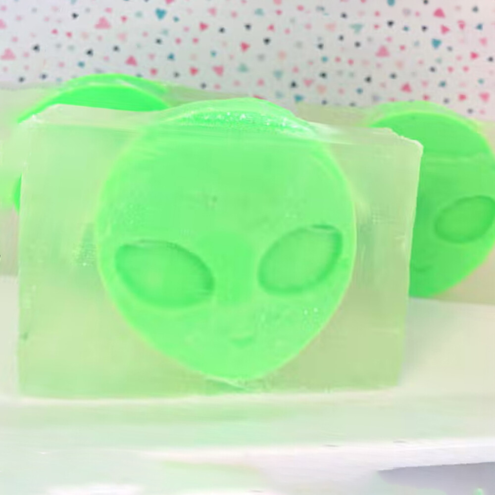 Alien themed Tropical Fruit & White Florals Soap