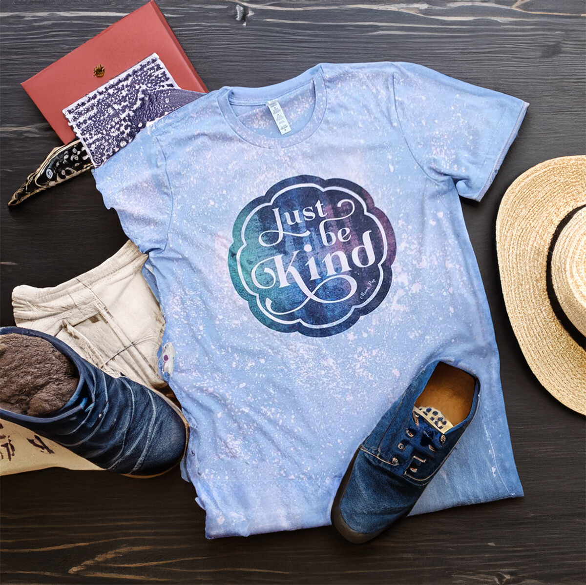 Just Be Kind Pastel Tie Dye Tee