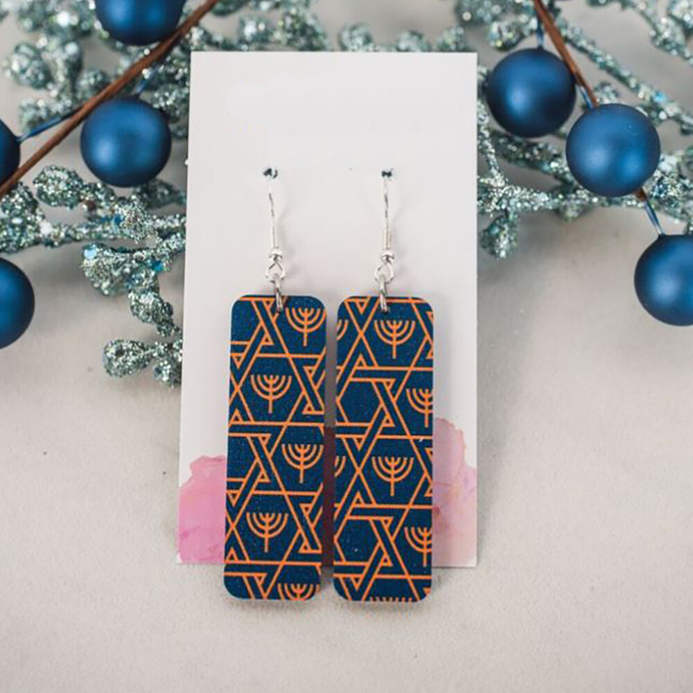 Hanukkah Dangle Earrings