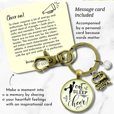 Eat, Sleep, Cheer Motivational Jewelry