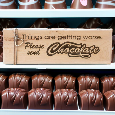 Indulge Your Love of Chocolate with this Charming Handmade Wood Sign
