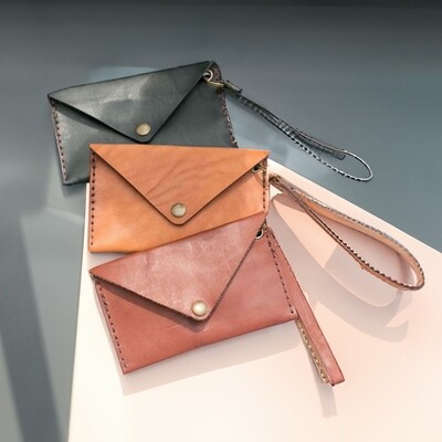 Genuine Leather Wristlet