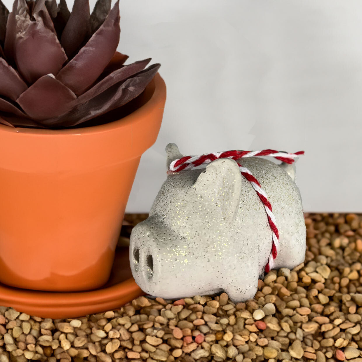 Little Oink Concrete Pig - Cute Handcrafted Decor Little Oink Concrete Pig - Cute Handcrafted Decor
