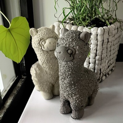 Little LLAMA Figurines - Handcrafted Concrete Llama Decor