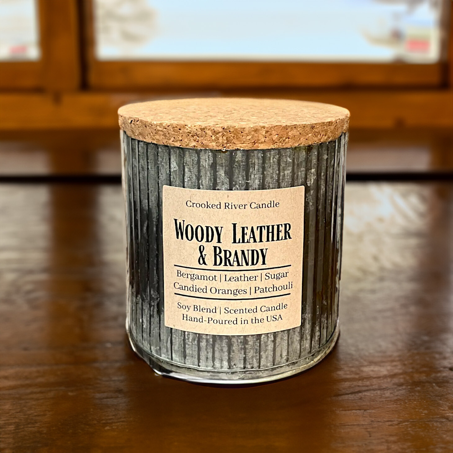 Rustic Leather & Brandy - Chic Zinc Tin Vessel
