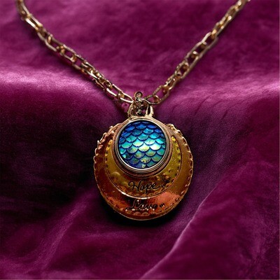 Mystical Mermaid Scale Pendant Necklace