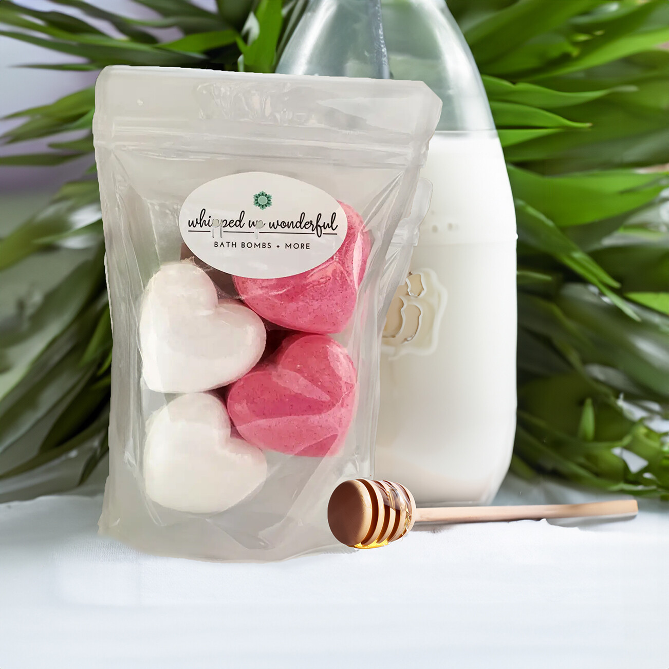 Rosy Love Mini Bath Heart Bombs