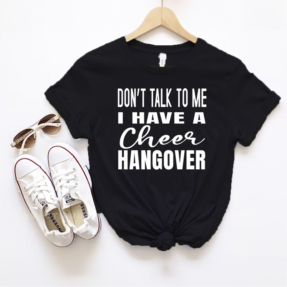 "Don't Talk to Me, I Have a Cheer Hangover" Funny Cheer Parent T-Shirt