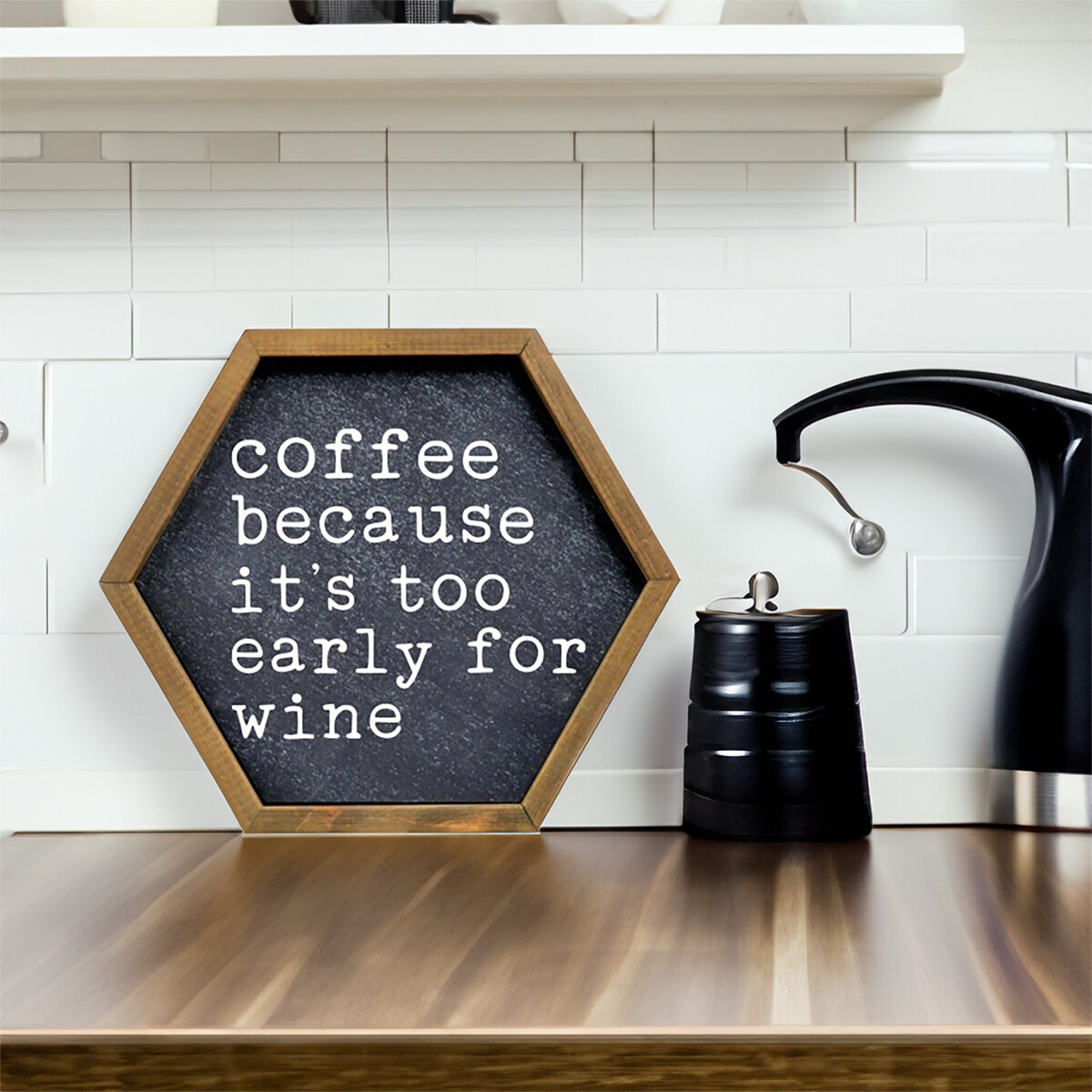 Witty Coffee and Wine Wall Decor