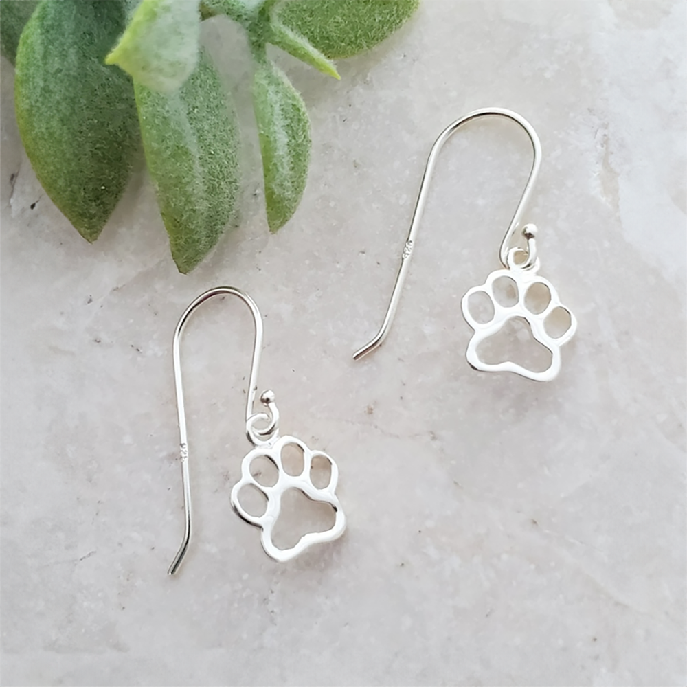 Pawsitively Charming Paw Print Earrings