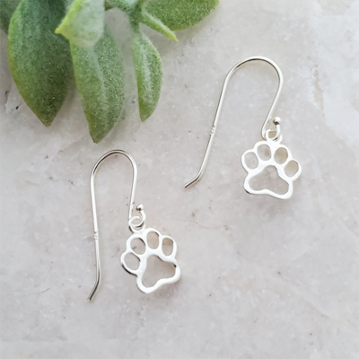 Pawsitively Charming Paw Print Earrings