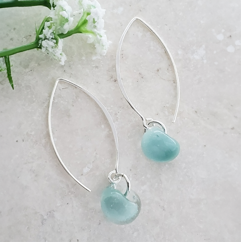 Azure Allure Lampwork Earrings