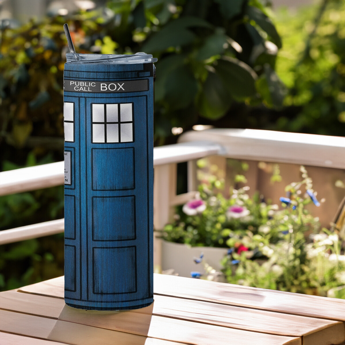 Doctor Who Inspired TARDIS  20oz Stainless Steel Tumbler