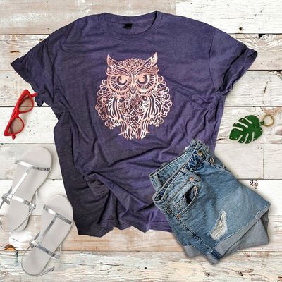 Wise Watcher T-Shirt Owl Mandala T-Shirt