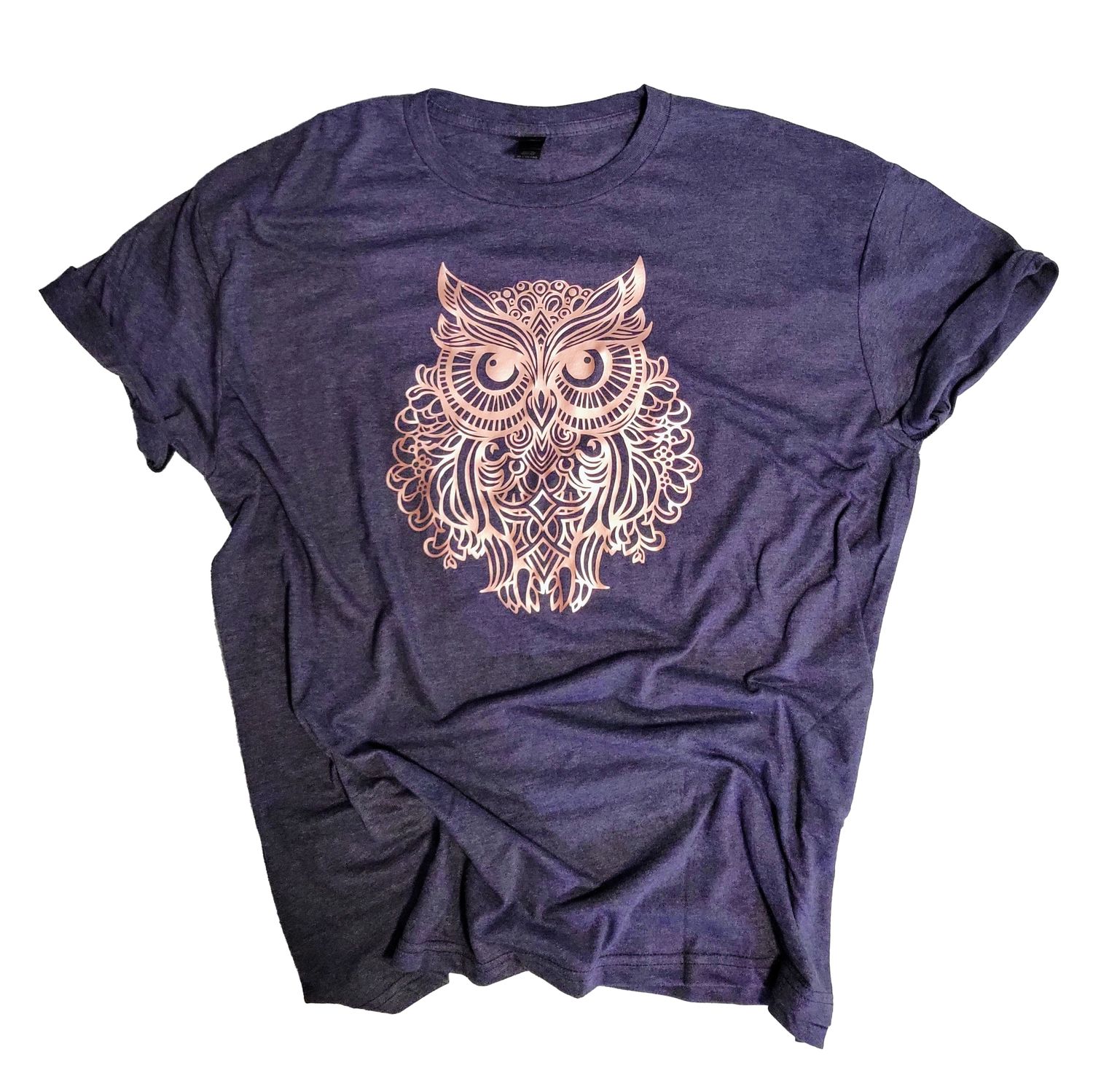 Wise Watcher T-Shirt Owl Mandala T-Shirt, Size: Small