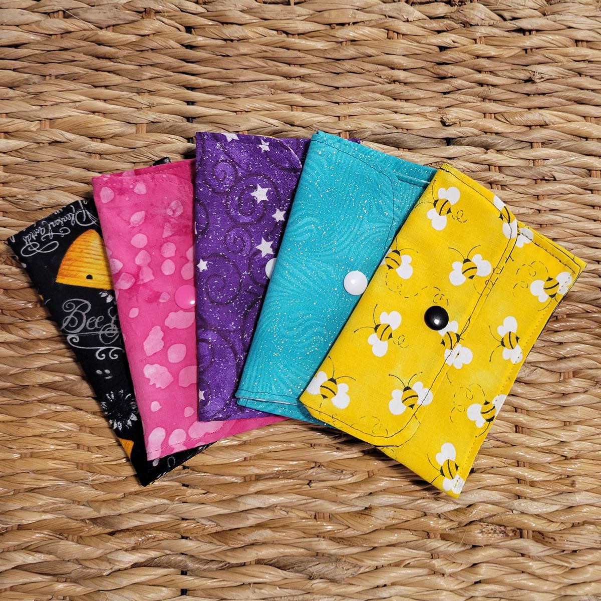 Snap & Carry: Cheerful Cloth Wallets