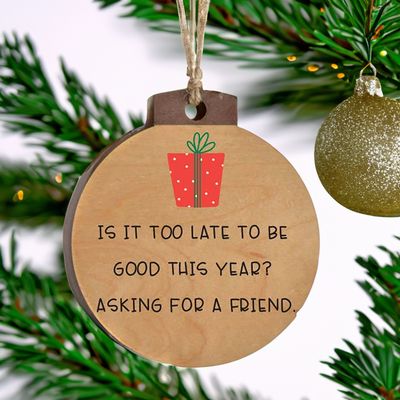 Heartfelt Family Christmas Wooden Ornament