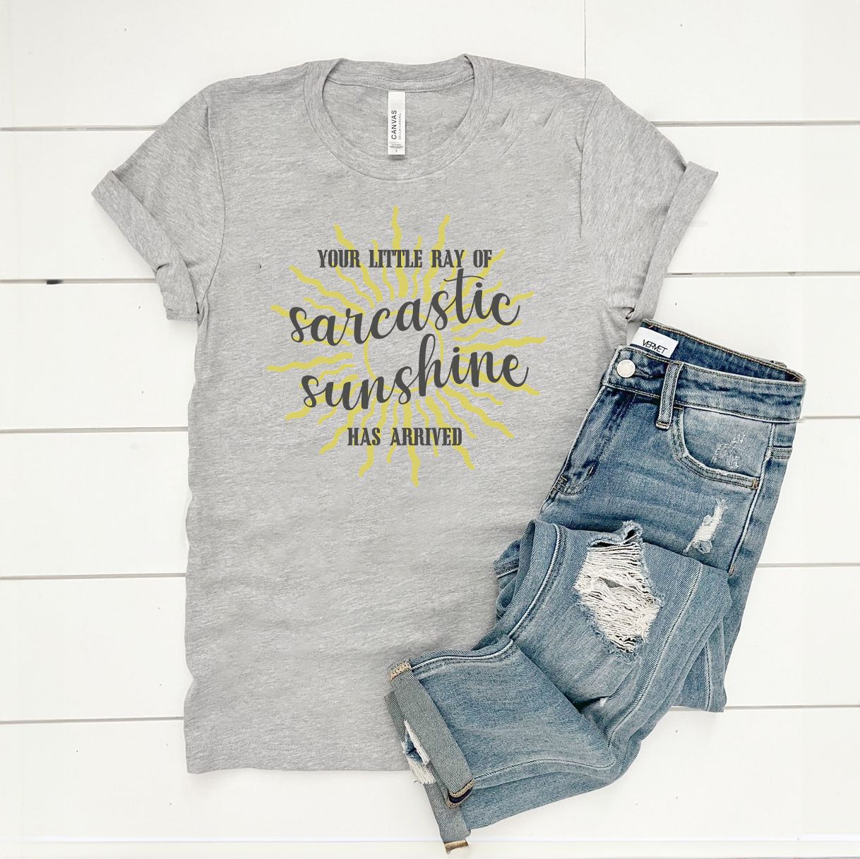 "Your Little Ray of Sarcastic Sunshine" Funny T-Shirt | Sizes S-3XL, Size: Small