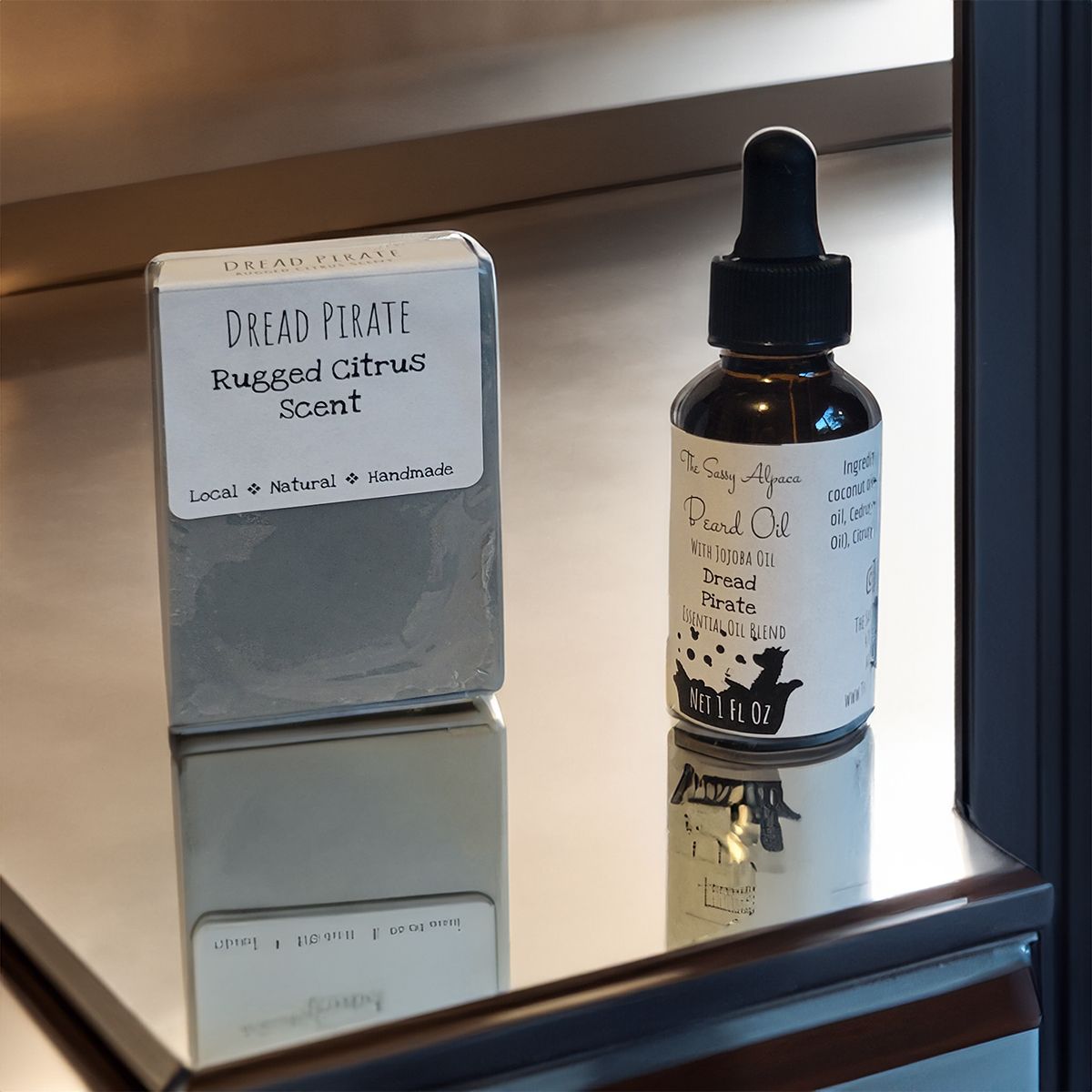 Dread Pirate Beard Care Set - Handcrafted Soap & Oil with Cedarwood & Bergamot