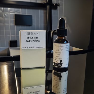 Citrus Mint Beard Care Set - Natural Soap & Oil Duo for Fresh, Conditioned Beards