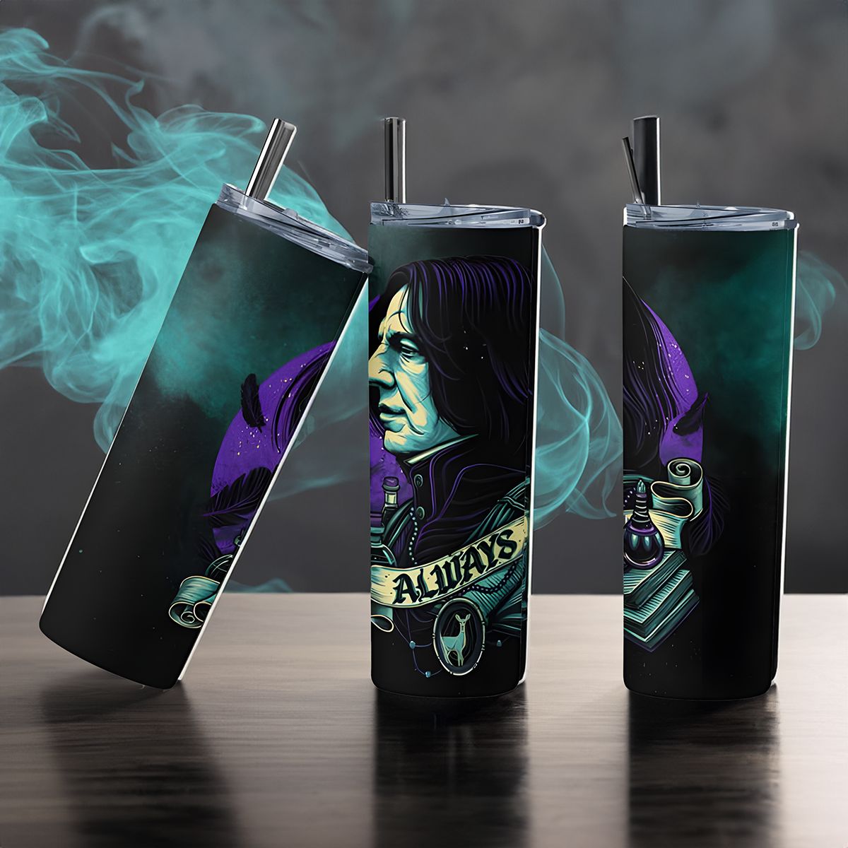 "Always"  20oz Stainless Steel Tumbler with Sliding Lid and Reusable Straw