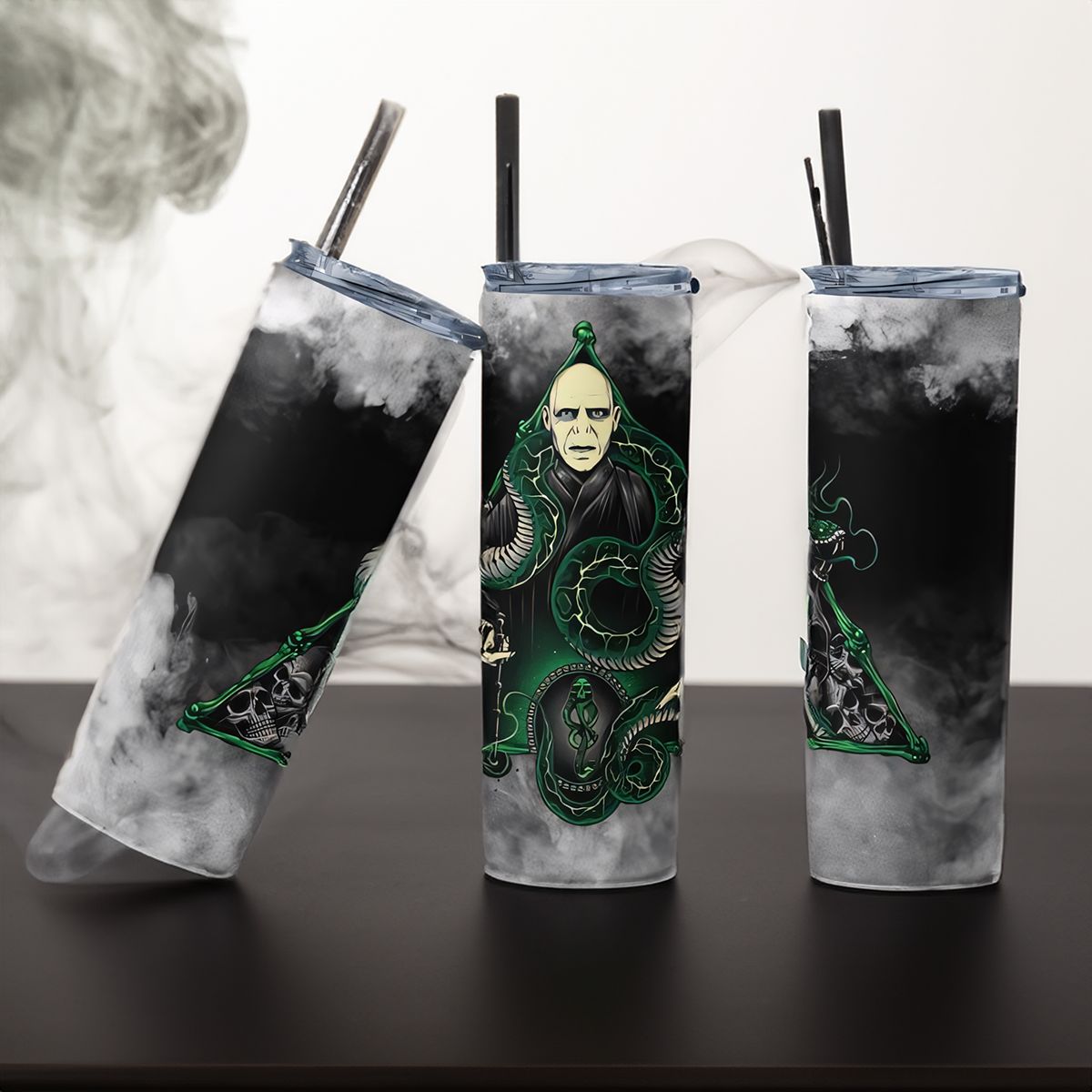 Voldemort-Inspired 20oz Skinny Tumbler - Dark Arts Travel Cup