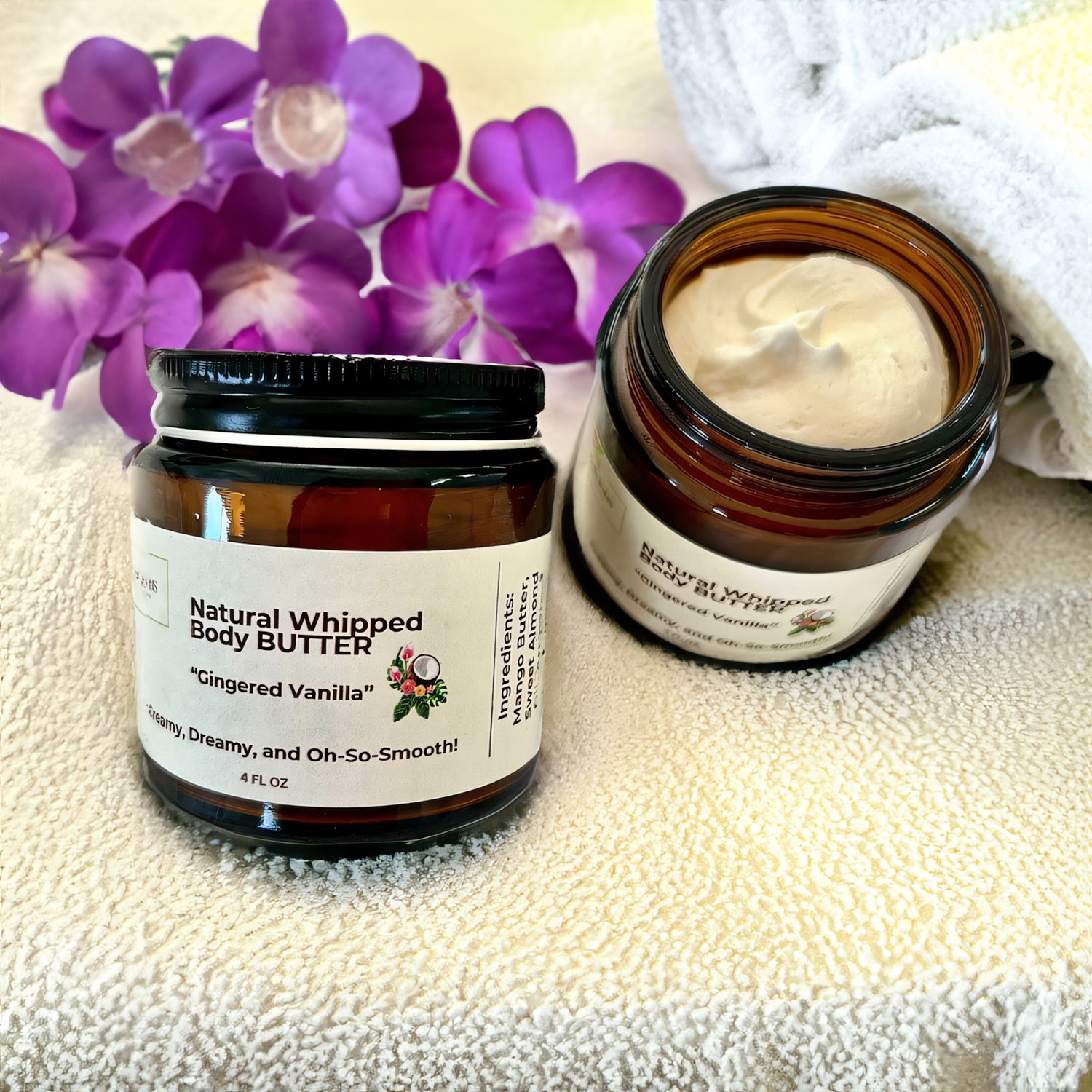 Natural Whipped Body Butter - Gingered Vanilla