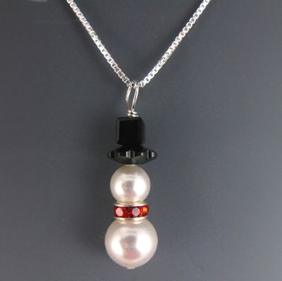Enchanting Snowman Pendant Necklace