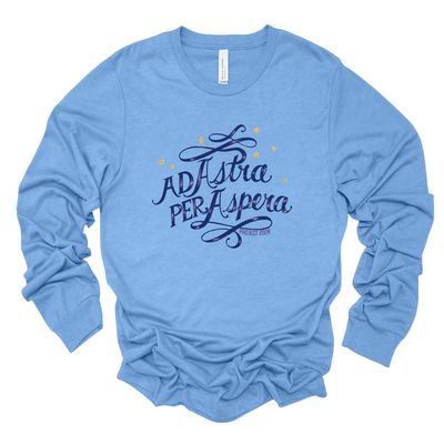 Ad Astra Per Aspera Motivational Long Sleeve T-Shirt - Through Hardships to the Stars