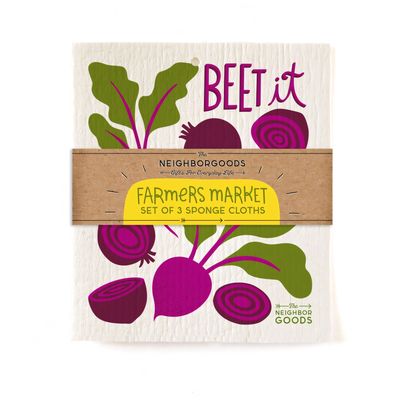 Farm Fresh Swedish Sponge Cloth Set – Beets, Pickles, and Tomatoes