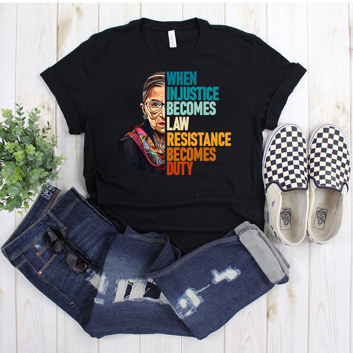 "Resistance Is Duty" Graphic T-Shirt, Size: Small
