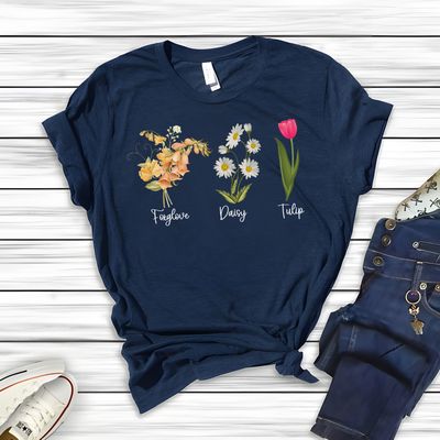 Floral Trio Graphic Tee – Foxglove, Daisy & Tulip, IYKYK