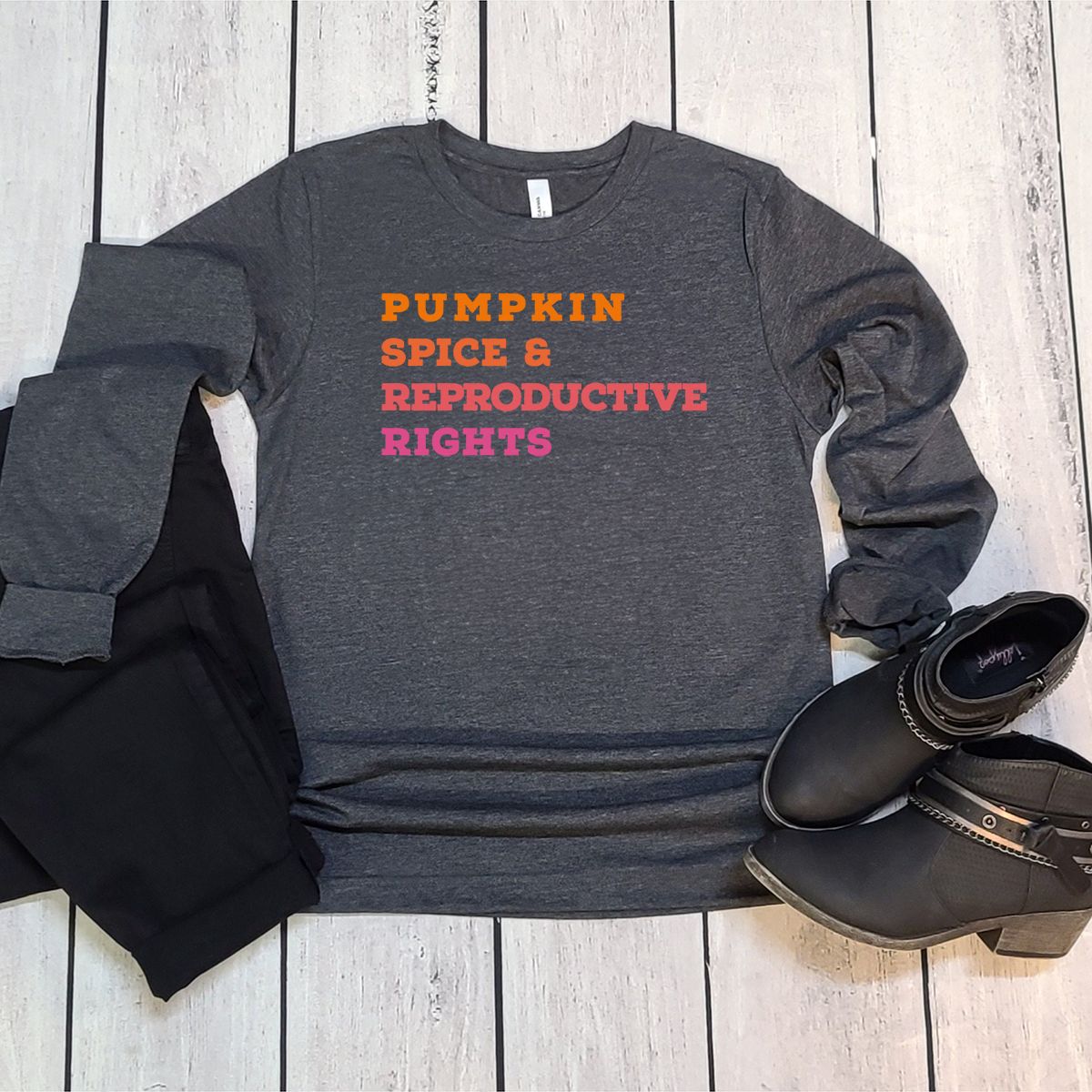 Pumpkin Spice & Reproductive Rights T-Shirt – Fall Feminist Statement Tee